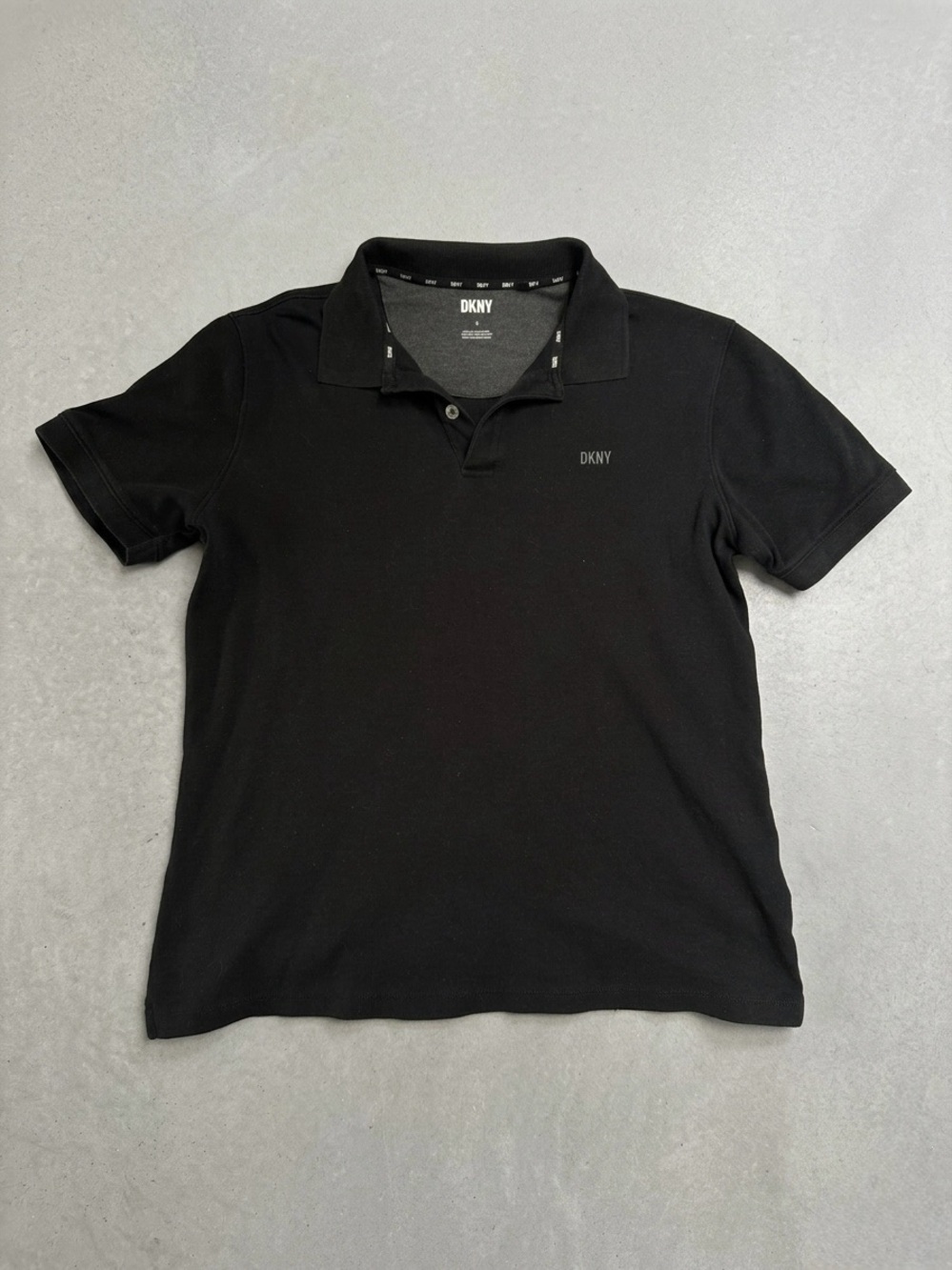 DKNY Men's Black Polo with Subtle Logo